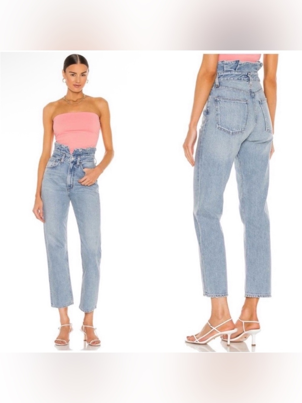Agolde Lettuce Waistband Reworked High Rise Fitted 90’s Jeans 24